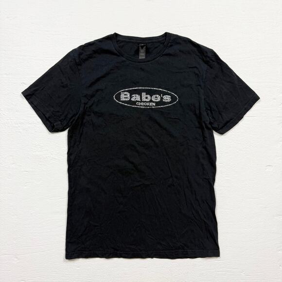 Babe’s Chicken Rhinestone Logo Black Graphic T-Shirt, Size Medium - Picture 1 of 6